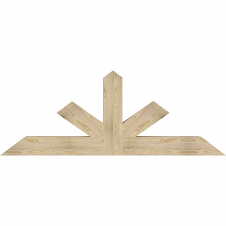 Ekena Millwork Saratoga Rough Sawn Timber Gable Bracket, Douglas Fir, 72"W x 27"H x 6"D x 6"F, 9/12 Pitch GBW072X27X0606SAR00RDF